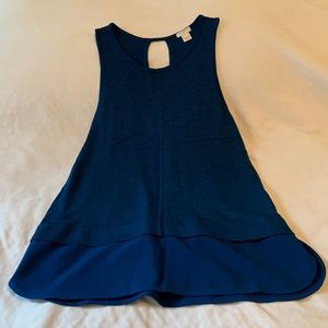 J.CREW DRESSY TANK TOPS KEY HOLE IN BACK SLIP ON WITH TRIM AT BOTTOM